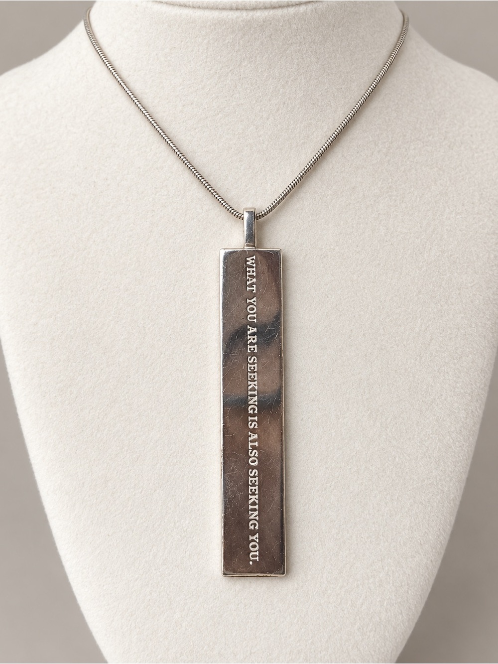 Fortune & Frame Sterling Silver Inspirational Quote Pendant Only